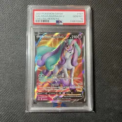 2021 Pokemon Galarian Rapidash V Chilling Reign PSA Gem MT 10 Card #167 - Image 1