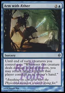 Arm with Aether 4x FOIL NPH MTG New Phyrexia Uncommon NM blue - Image 1