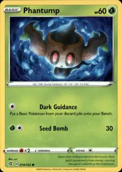 Phantump 014/192 Common Rebel Clash Pokemon NM - Image 1