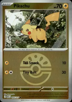 Pikachu (Friend Ball) 055/217 Holo Common ME: Ascended Heroes Pokemon NM - Image 1