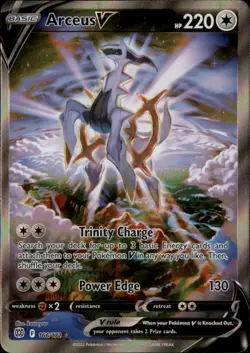 Arceus V 166/172 Ultra Rare Brilliant Stars Pokemon Holo NM - Image 1