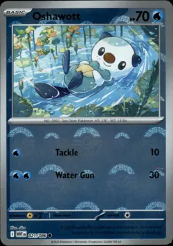 Oshawott (Poke Ball Pattern) 021/086 Common White Flare Pokemon NM - Image 1