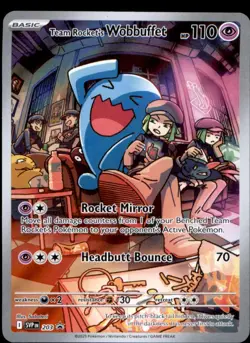 Team Rocket's Wobbuffet 203 Holo Promo Scarlet & Violet Promo Holo NM - Image 1