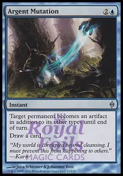 Argent Mutation 3x FOIL NPH MTG New Phyrexia Uncommon MINT blue - Image 1