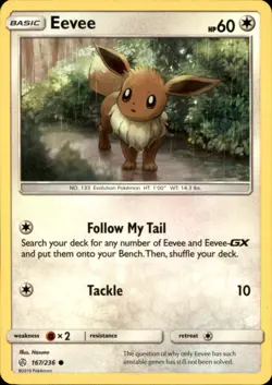 Eevee 167/236 Common Cosmic Eclipse NM - Image 1