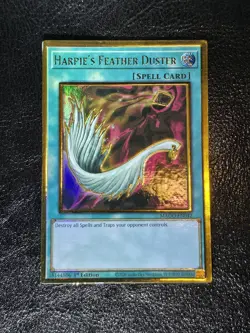 YUGIOH HARPIES FEATHER DUSTER MAGO-EN042 GOLD 1ST ED NM - Image 1
