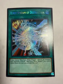 Burst Stream of Destruction Secret Rare Legendary Collection Kaiba LCKC-EN025 LP - Image 1