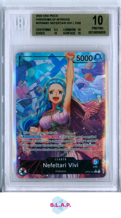 NEFELTARI VIVI ONE PIECE OP04-001 2023 KINGDOMS OF INTRIGUE HOLO ENGLISH BGS 10 - Image 1