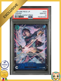PSA 10 Tashigi OP12-031 Flagship Battle Promo ONE PIECE Card Japanese 2025 - Image 1