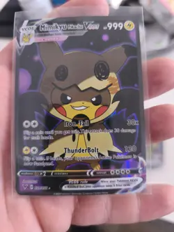 Pokemon CCG Mimigma Pikachu Poncho Custom CCG Karte In Top Zustand Custom Card - Image 1