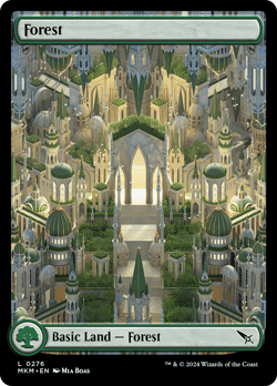 x4 Forest MKM MTG 276 FULL ART BASIC LAND M/NM 4x - Image 1