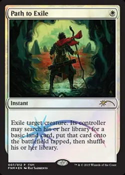 Slightly Played, English - 1 x MTG Path to Exile - Foil FNM 2015 Promotional - Image 1