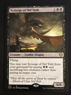 1x Scourge of Nel Toth (104) Starter Commander SCD LP MTG Magic x1 MKE - Image 1