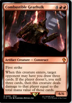 Combustible Gearhulk Mythic Commander: FINAL FANTASY Magic: The Gathering NM - Image 1