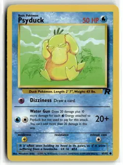 2000 Pokemon - Team Rocket Psyduck #65/82 - Image 1