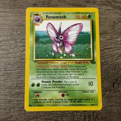 Venomoth 29/64 Rare Jungle Pokemon Unlimited Heavily Played - Image 1