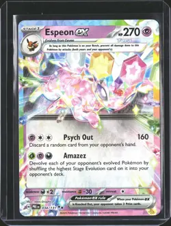 Espeon ex 034/131 Holo Double Rare Prismatic Evolutions Pokemon NM/M - Image 1