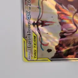 Pokemon Espeon & Deoxys GX TAG TEAM Promo Full Art SM240 Holo 260HP - Image 5