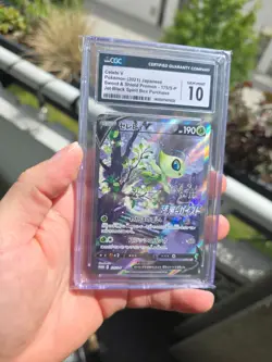 Pokemon 2021 Celebi V Jet Black Spirit Promo Alt Art 175/S-P Gem Mint CGC 10 - Image 1