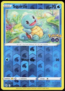 Pokemon GO Squirtle 015/078 Reverse Holo Common NM - Image 1