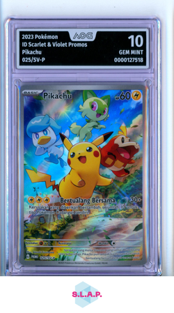 PIKACHU POKEMON 2023 ID 025/SV-P SCARLET & VIOLET PROMOS AOG 10 - Image 1