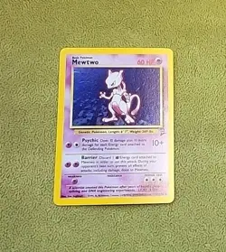 Holo Rare Mewtwo 010/130 Base Set 2 Pokemon Trading Card Game TCG WOTC - Image 1