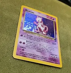 Holo Rare Mewtwo 010/130 Base Set 2 Pokemon Trading Card Game TCG WOTC - Image 2