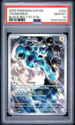 2025 POKEMON SVP EN-SV BLACK STAR PROMO #209 THUNDURUS PSA 10 - Image 1