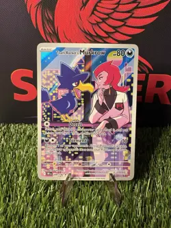 Team Rocket’s Murkrow Illustration Rare 200/182. Pokemon TCG Destined Rivals - Image 1
