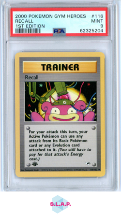 RECALL POKEMON 116 2000 GYM HEROES UNCOMMON / 1.EDITION ENGLISH PSA 9 - Image 1