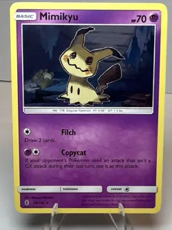 MP- Mimikyu 58/145 Non-Holo SM Guardians Rising Deck Exclusives Pokemon Card - Image 1