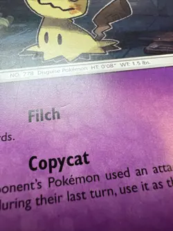MP- Mimikyu 58/145 Non-Holo SM Guardians Rising Deck Exclusives Pokemon Card - Image 3