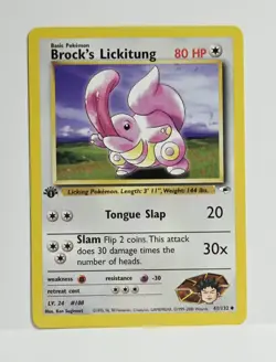 Brock's Lickitung 41/132 - 1st Edition - Gym Heroes - WotC Pokemon 2000 LP - Image 1