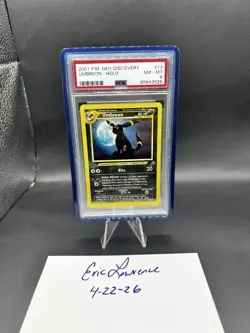 2001 POKEMON NEO DISCOVERY #13 UMBREON-HOLO PSA 8 - Image 2