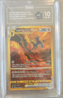 TAG 10 Origin Forme Dialga VSTAR GG68/GG70 Crown Zenith Secret Holo EN - Image 1