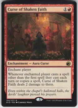 MTG Curse of Shaken Faith 134 Innistrad: Midnight Hunt R Normal NM - Image 1