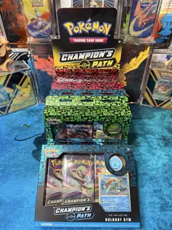 Pokemon Champion's Path Pin Collection w/display box: Lot of 7. READ DESCRIPTION - Image 1