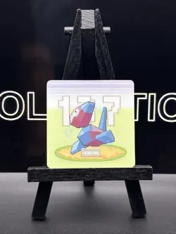 Porygon/Shiny Porygon #137 Pokemon Lenticular Square Card - 3D - Image 2