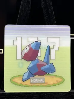 Porygon/Shiny Porygon #137 Pokemon Lenticular Square Card - 3D - Image 3