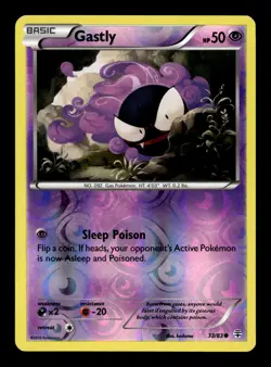 Gastly 33/83 Reverse Holofoil Generations Common Pokemon TCG - Image 1