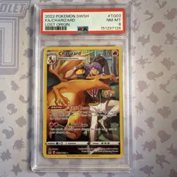 2022 POKEMON SWORD & SHIELD LOST ORIGIN TG03/TG30 FULL ART/CHARIZARD PSA 8 - Image 1
