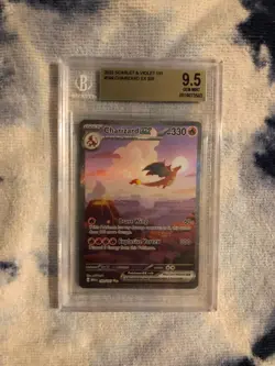 Pokemon Charizard ex 151 MEW ENGLISH Special Illustration Rare #199 BGS 9.5 GEM - Image 1