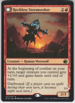 MTG Reckless Stormseeker 157 Innistrad: Midnight Hunt R Normal NM - Image 1