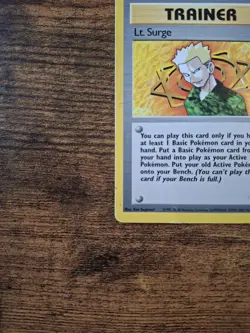 Pokemon TCG Lt. Surge 101/132 Gym Heroes Rare Regular Unlimited English 2000 - Image 3