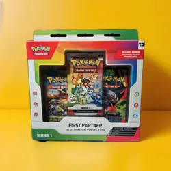Pokemon TCG First Partner Illustration Collection Series 1 Sealed Box 3 Packs - Image 1
