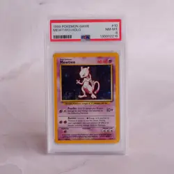 Pokemon Mewtwo 10/102 Base Set Holo PSA 8 – 1999 WOTC Graded Card - Image 1
