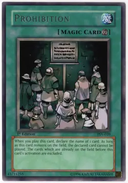 PSV-039 Prohibition 1st Edition Mint Pharaoh's Servant Yugioh - Image 1