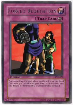 PSV-025 Forced Requisition 1st Edition Mint Pharaoh's Servant Yugioh - Image 1