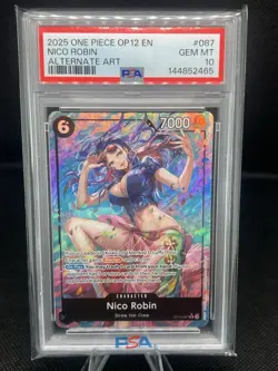 One Piece English Nico Robin OP12-087 Legacy of the Master PSA 10 GEM Alt Art - Image 1