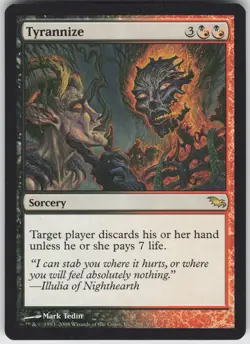 MTG Tyrannize 201 Shadowmoor R Normal NM - Image 1